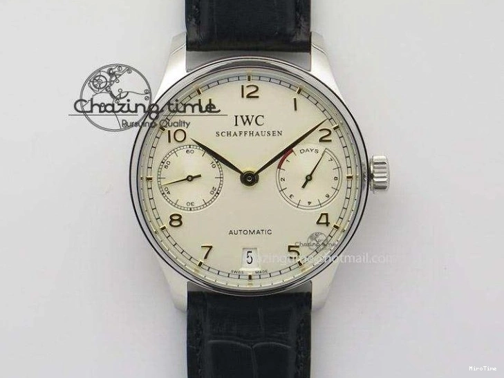 MIROTIME 0217 Portuguese Tourbillon IW5046 RG ZF Best Edition White Dial on Brown Leather Strap UrbanStyle 7144